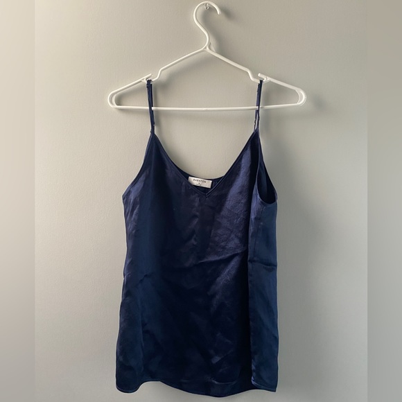 Babaton Navy Blue Silky Tank Top - Picture 2 of 2